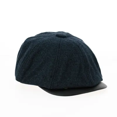 Casquette bec de canard cache-oreilles bleu marine - Traclet