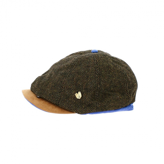 Casquette Gavroche rayée marron Basile - Traclet