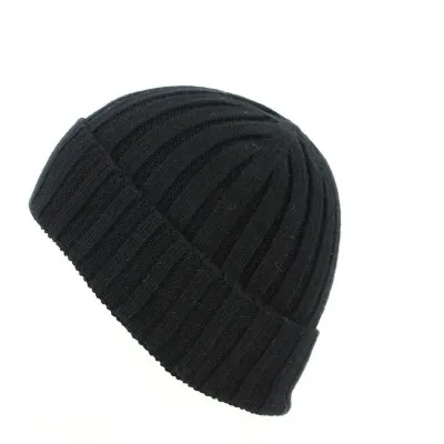 Bonnet Cuffia Cachemire noir - Traclet