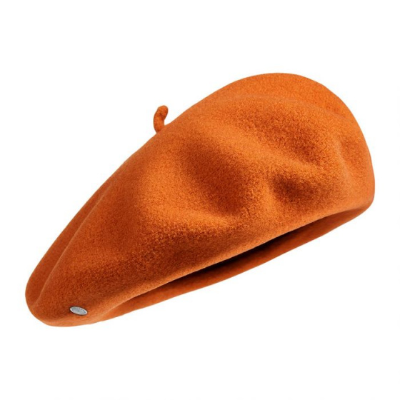 Authentic Orange Wool Beret - Heritage by Laulhère