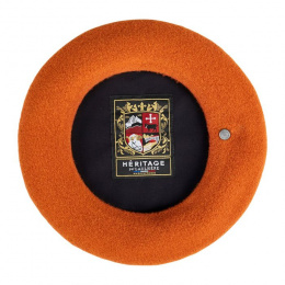 Authentic Orange Wool Beret - Heritage by Laulhère