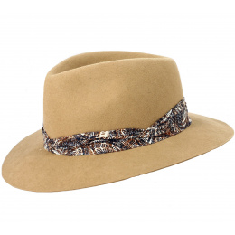 Wendie Camel Fur Felt Fedora Hat - Crambes