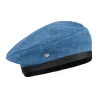 Women's Blue Linen Noah Beret - Laulhère Reference: 12577 | Traclet Hat Shop