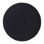 Pina Black Wool Beret - Heritage by Laulhère