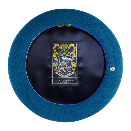 Béret Basque Bleu Paon - Héritage par Laulhère Béret Basque Bleu Paon - Héritage par Laulhère