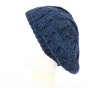 Women's beret Flora navy blue - Traclet