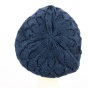 Women's beret Flora navy blue - Traclet