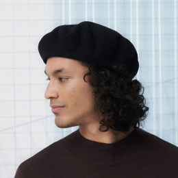 Beret Paris Basque noir Héritage by Laulhère
