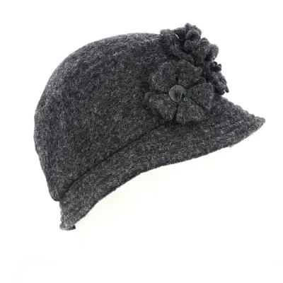 Chapeau cloche Flavy laine gris - Traclet