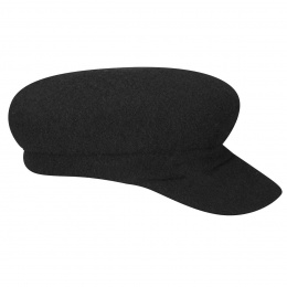 Pierro sailor cap, black wool - Kangol
