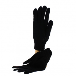 Black wool & polyamide gloves - Traclet