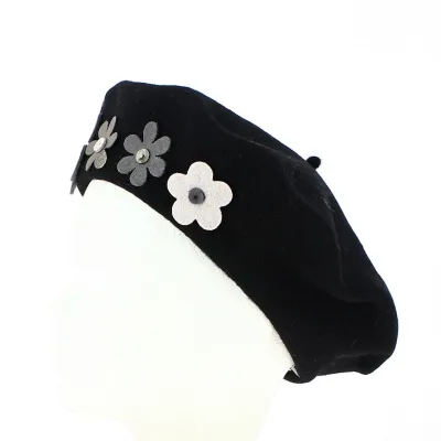 Angela black wool beret - Traclet