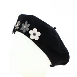 Angela black wool beret - Traclet