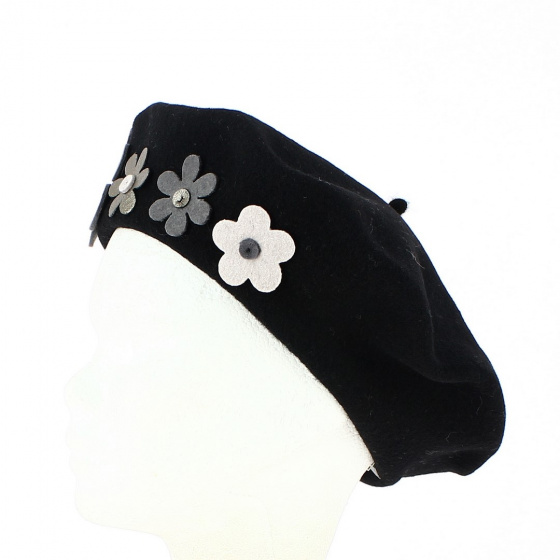 Angela black wool beret - Traclet