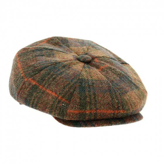 Irish cap Frank Wool Brown check- TRACLET
