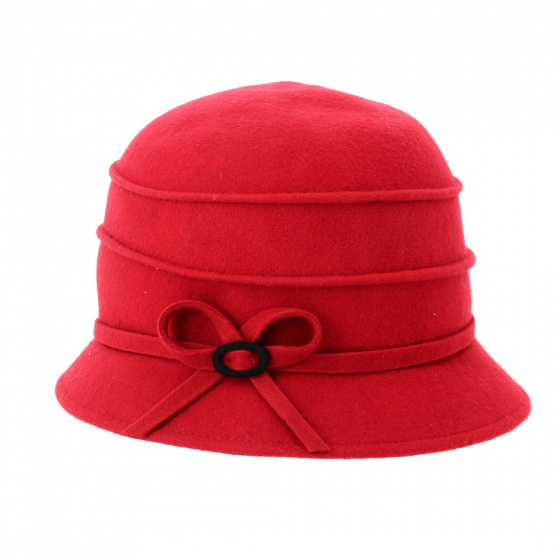 Red Melody cloche hat - Traclet