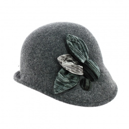 Chapeau cloche Clara laine gris - Traclet