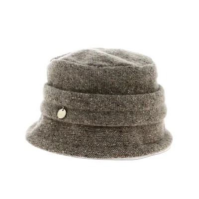 Chapeau Cloche Julie laine marron clair - Traclet