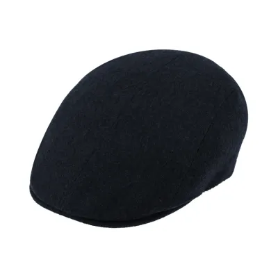 Casquette plate cachemire noir La Sharko - Traclet
