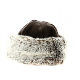 Marmot Beanie fleece & brown faux fur - Traclet