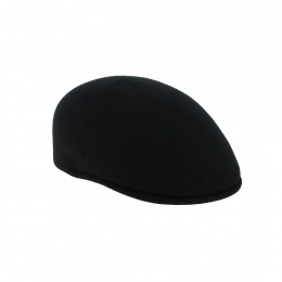 Black woolen cap with earflaps - Traclet