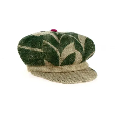 Casquette Gavroche Cappuccino toile de jute - ReHats