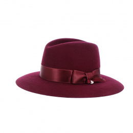 Fedora Vivian hat burgundy felt - Traclet