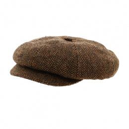 Cap Gavroche Ferdy brown wool - Traclet
