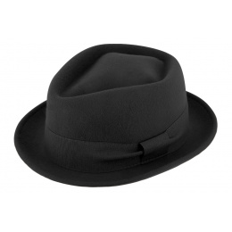 Black Porkpie Hat - Traclet