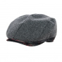 Flat cap DIDIER grey wool - Crambes