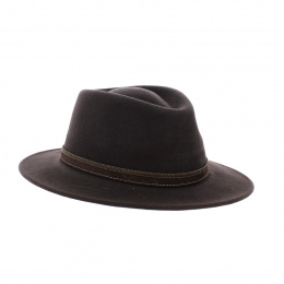 Traveller Hat Paris Brown Wool Felt Earmuff - Fléchet