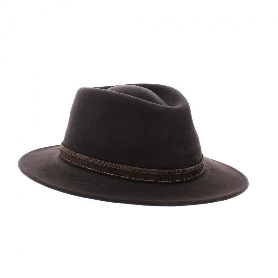 Chapeau Traveller Paris Feutre Laine Marron - Traclet