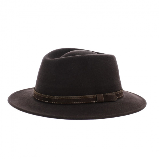 Traveller Paris Wool Felt Hat Brown - Traclet
