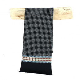 Julian navy blue silk scarf - Traclet