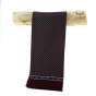 Leo burgundy and light blue silk scarf - Traclet