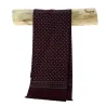 Foulard en soie Pedro bordeaux et bleu - Traclet