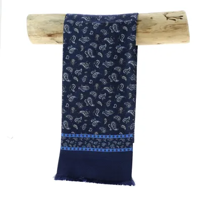 Foulard en Soie Nico bleu marine - Traclet