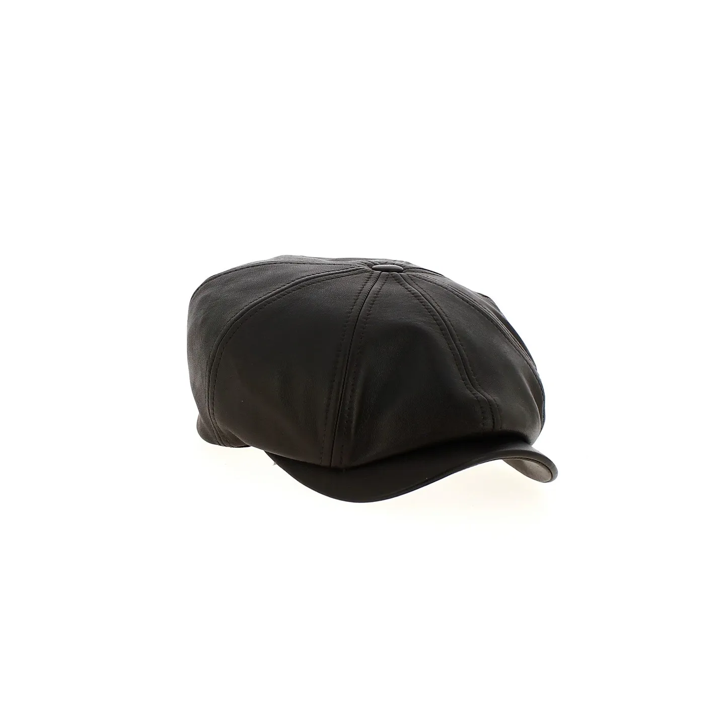 Brown leather Hatteras cap - Traclet