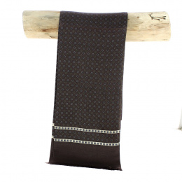 Brown Pola silk scarf - Traclet