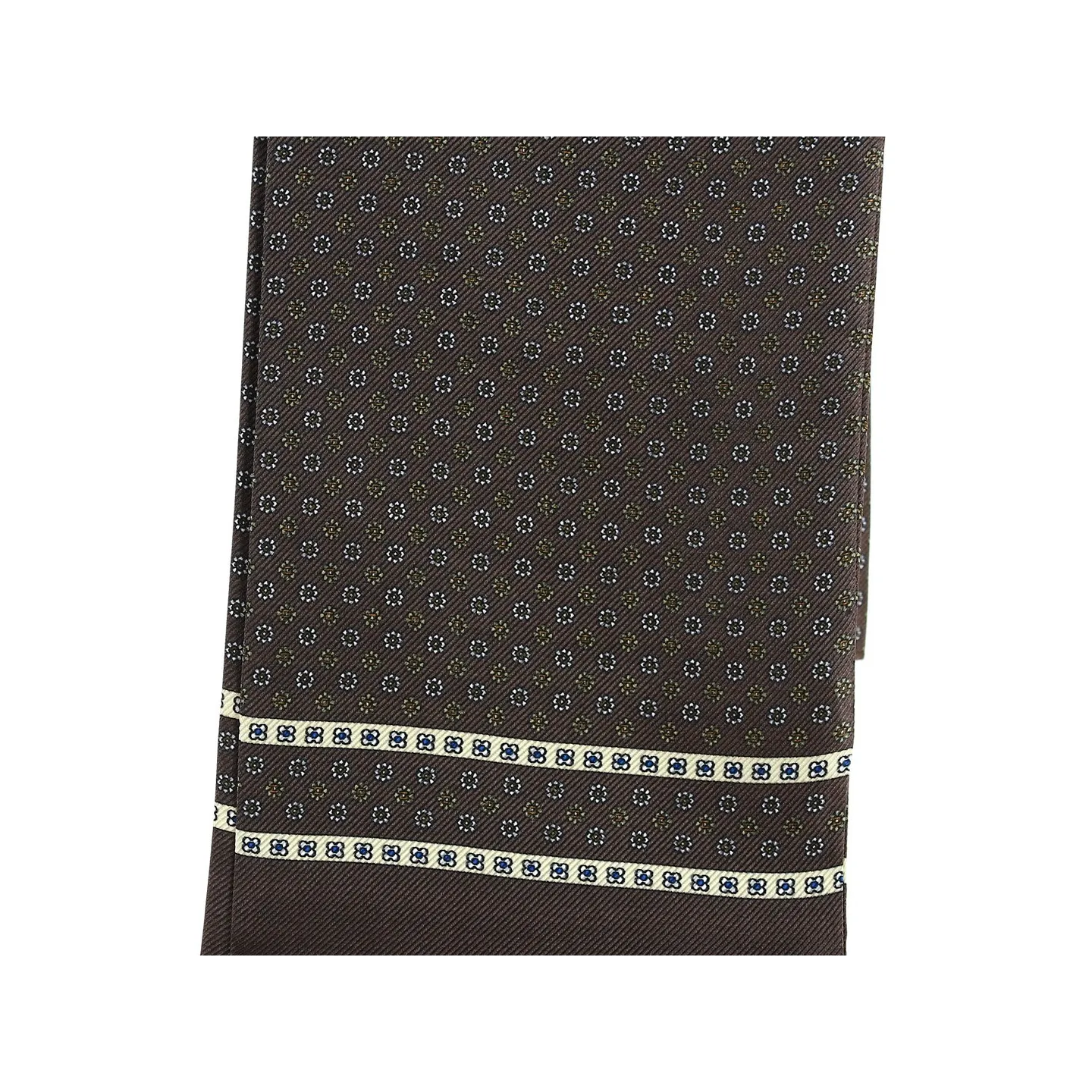 Foulard en soie Pola marron - Traclet