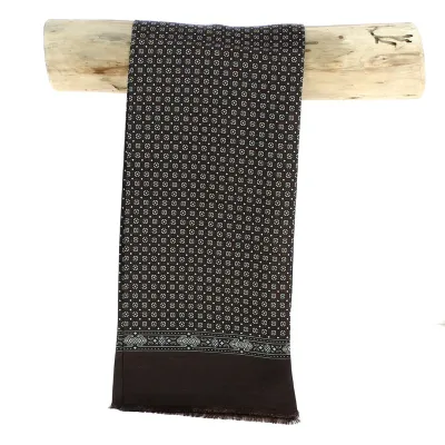 Foulard en soie Yoly marron - Traclet