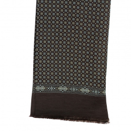 Brown Yoly silk scarf - Traclet