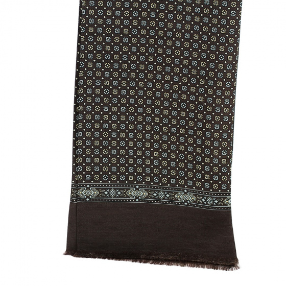 Brown Yoly silk scarf - Traclet Brown Yoly silk scarf - Traclet