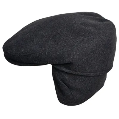 Casquette Plate Firenze Cache-Oreilles Anthracite- Traclet Reference : 4317 | Chapellerie Traclet