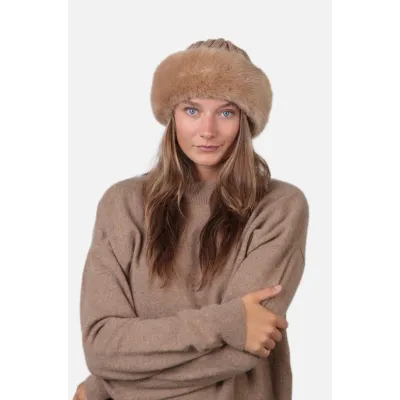 Bonnet-Toque Cable Fausse Fourrure Marron - Barts Reference : 7136 | Chapellerie Traclet