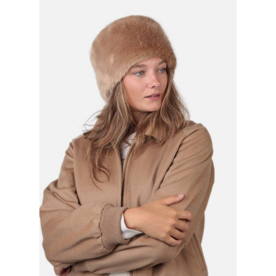 Josh Light Brown Faux Fur Beanie - Barts
