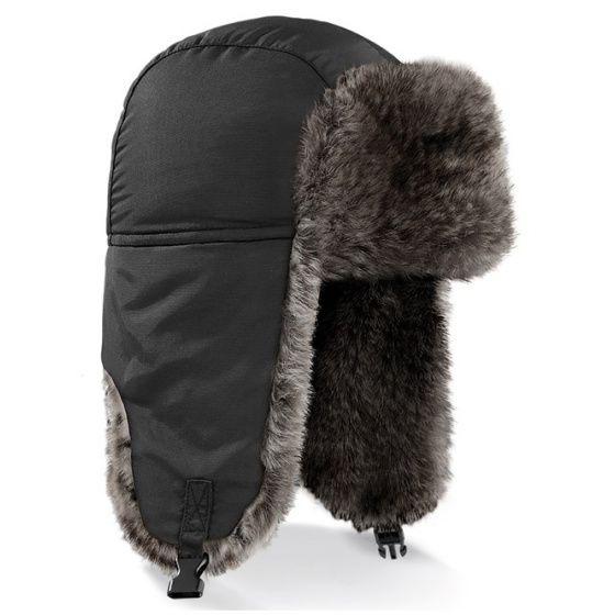 Black Faux Fur Chapka - Traclet