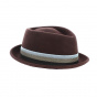 Brown wool Porkpie hat - Flechet