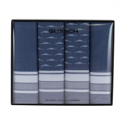 Raoul Cotton Handkerchiefs with White Stripes and Patterns- Traclet