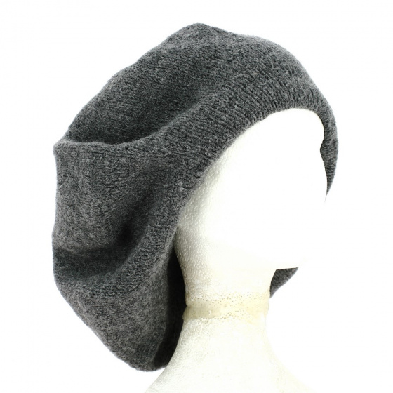 Irish Wool Beret Grey Charcoal - Traclet